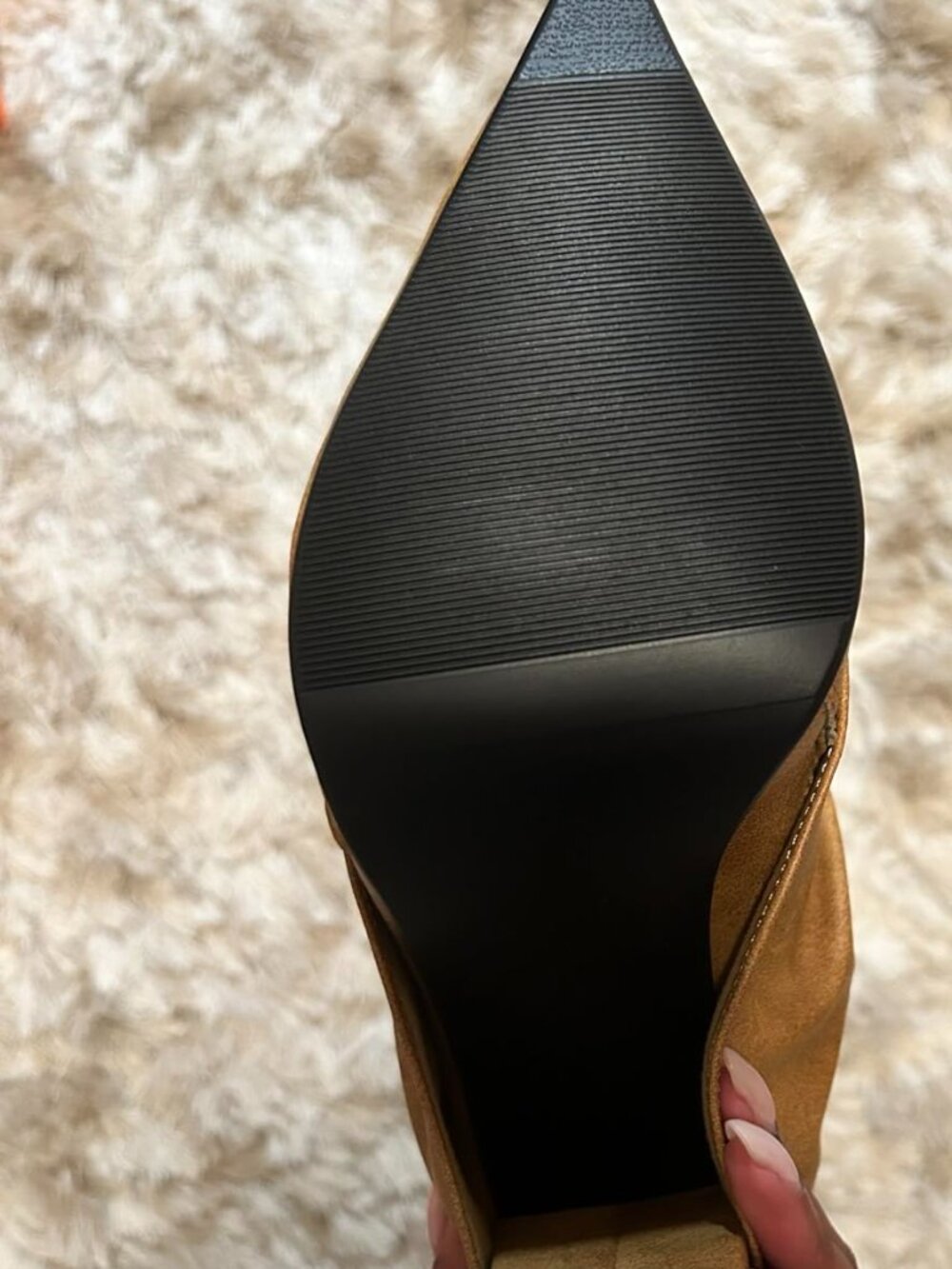 Fold Over Slouch Boots Block Heels - Picture 4 of 10